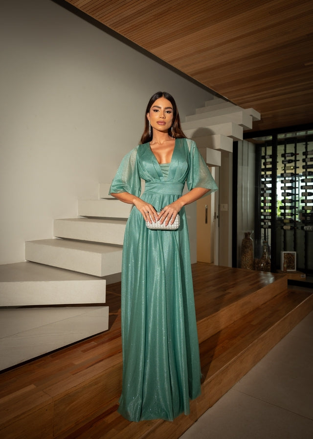 Vestido de tule brilho Ref 109