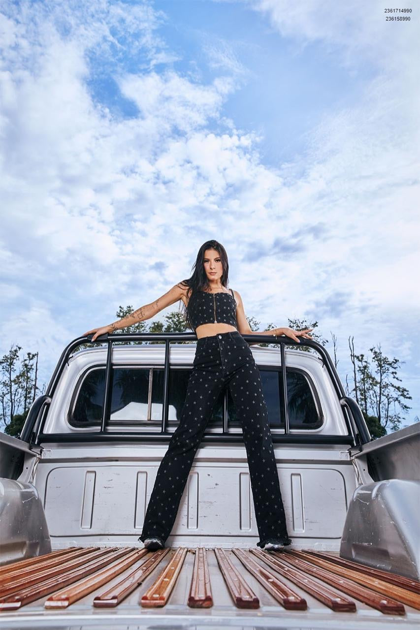 Top estrela jeans - Ana Castela