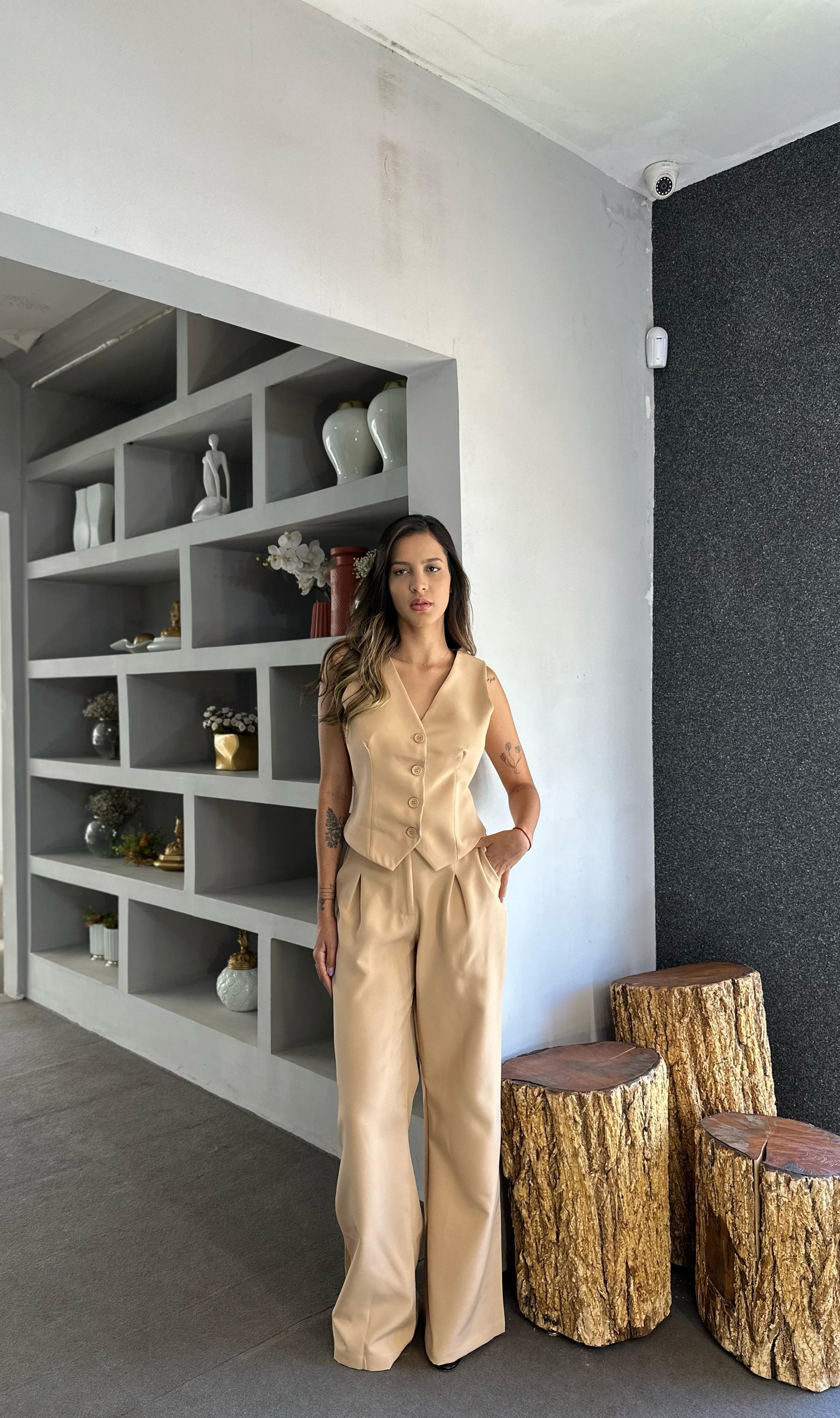 Conjunto alfaiataria Twil Nude V165