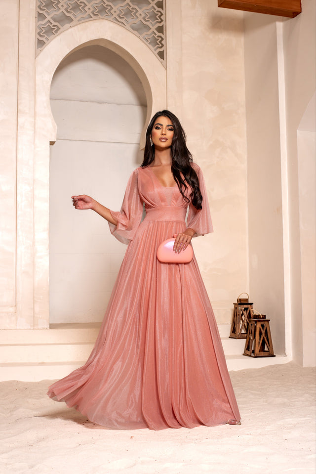Vestido de tule brilho Ref 109