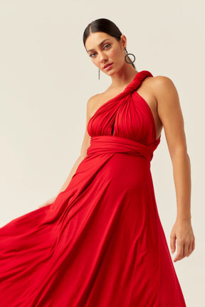 Vestido Longo Milformas Vermelho