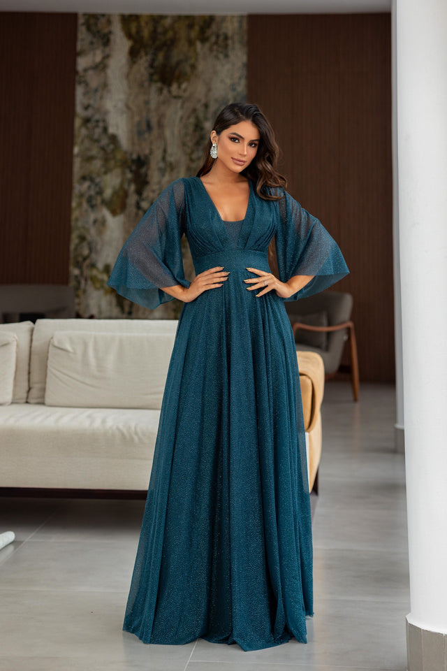Vestido de tule brilho Ref 109
