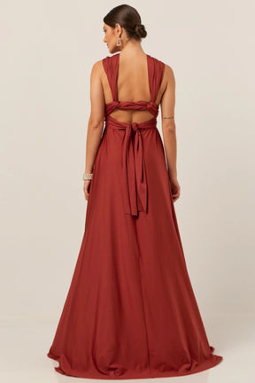 Vestido Longo Milformas Terracota
