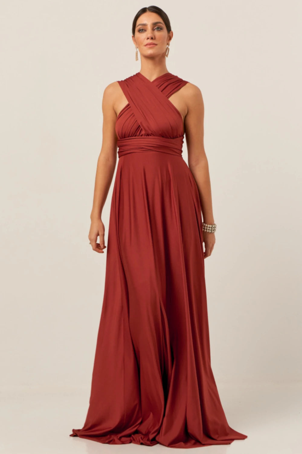 Vestido Longo Milformas Terracota