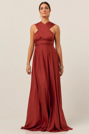 Vestido Longo Milformas Terracota