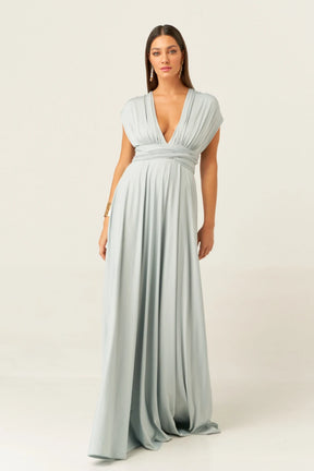 Vestido Longo Milformas Cinza