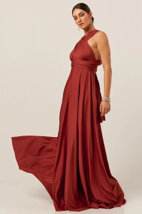 Vestido Longo Milformas Terracota