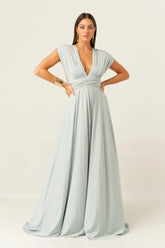 Vestido Longo Milformas Cinza