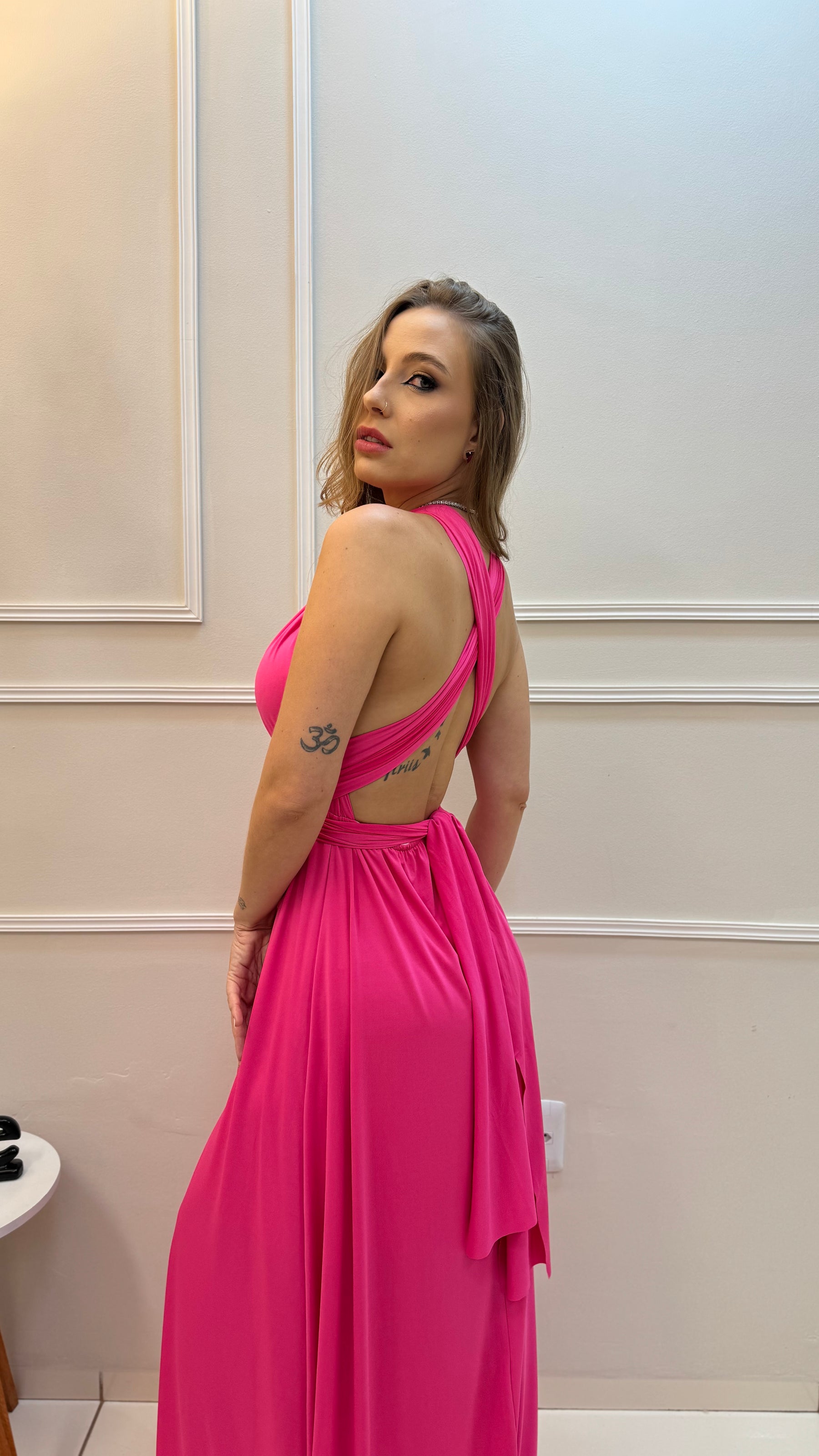 Vestido Longo Rosa Pink