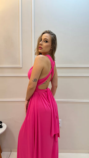 Vestido Longo Rosa Pink