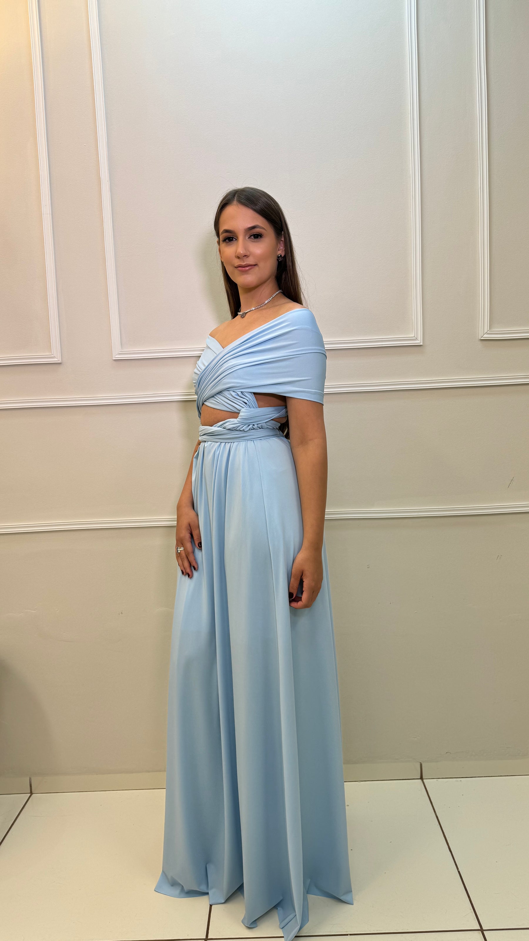 Vestido Longo Azul serenity