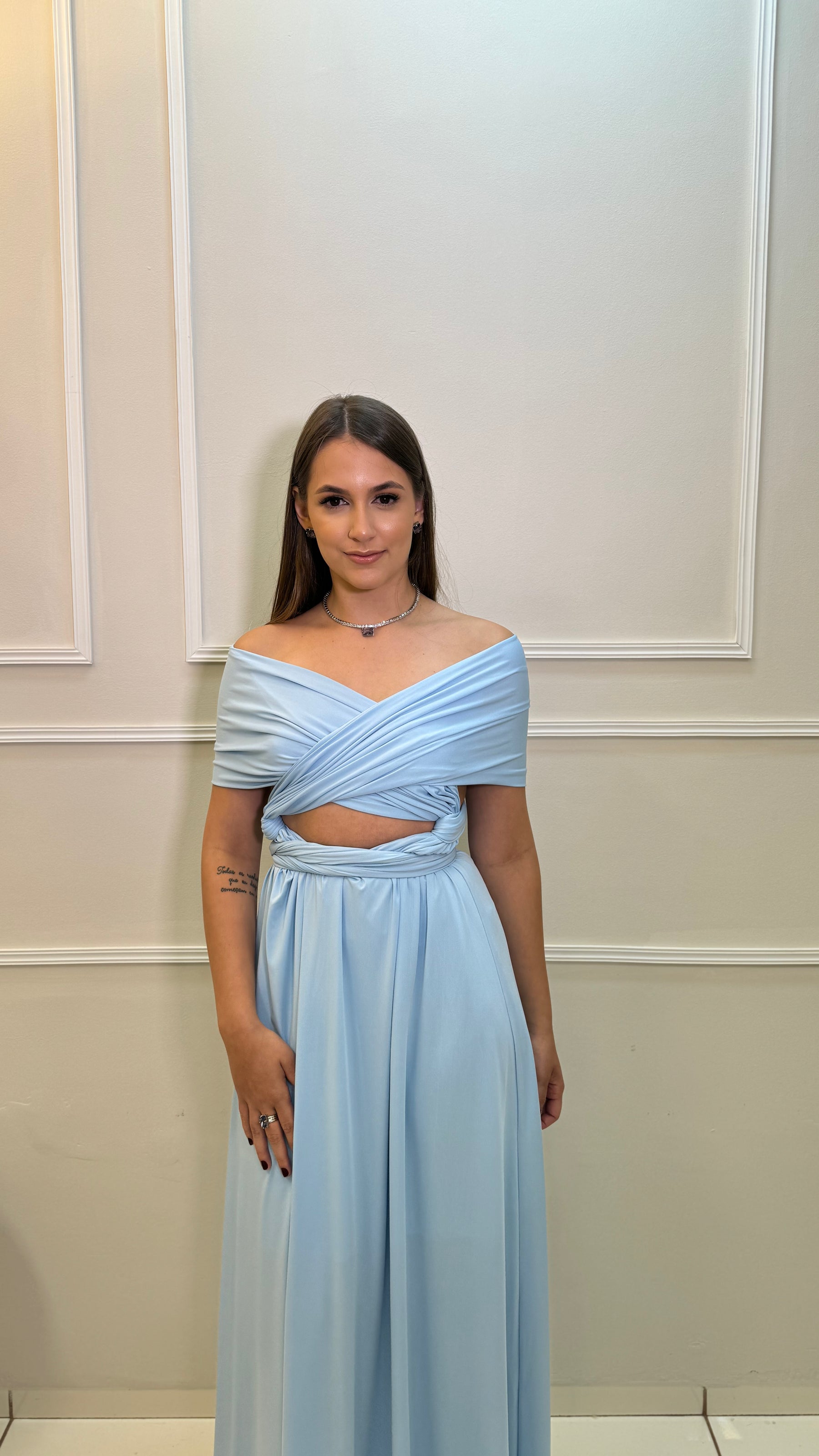 Vestido Longo Azul serenity