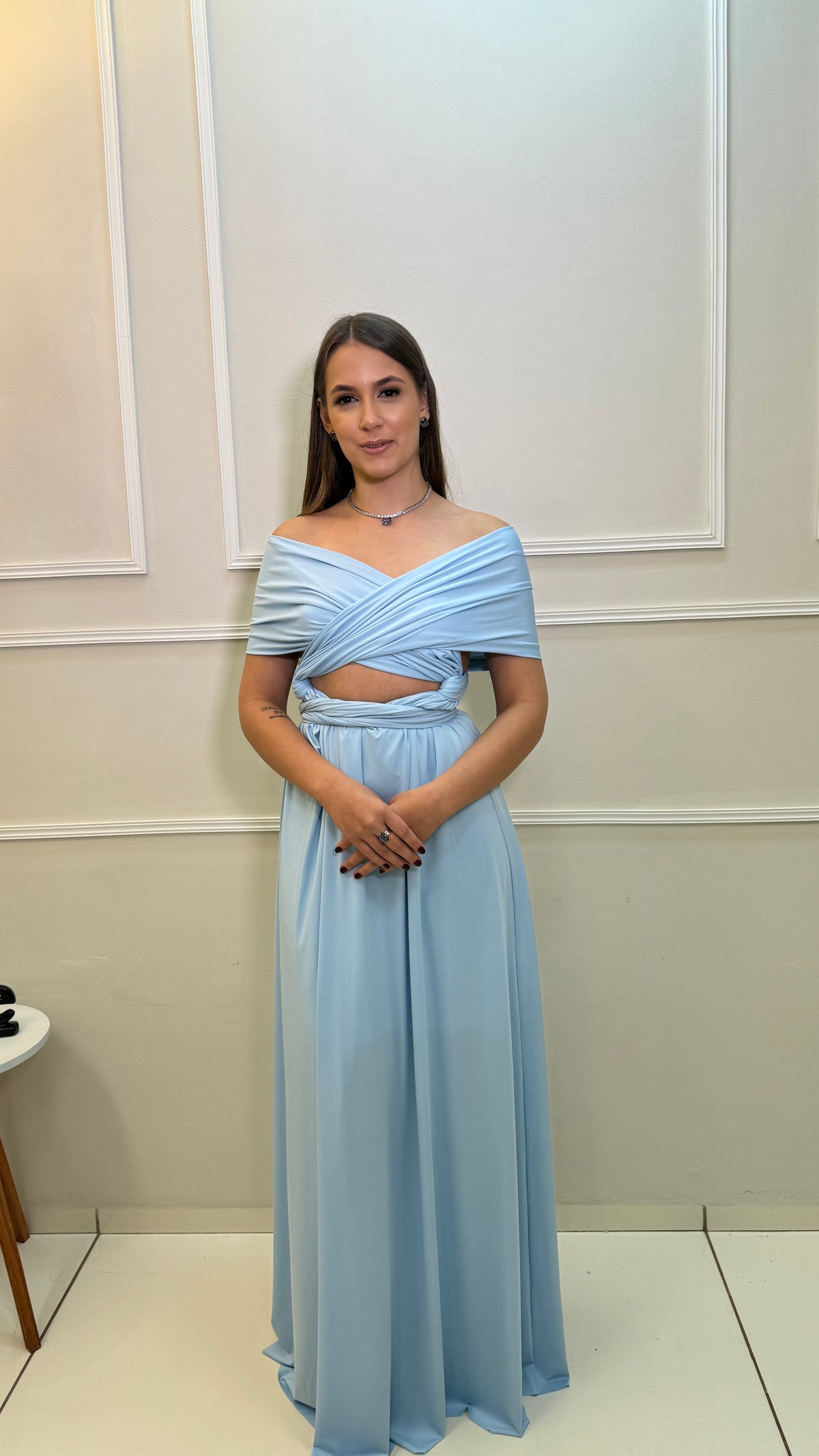 Vestido Longo Azul serenity