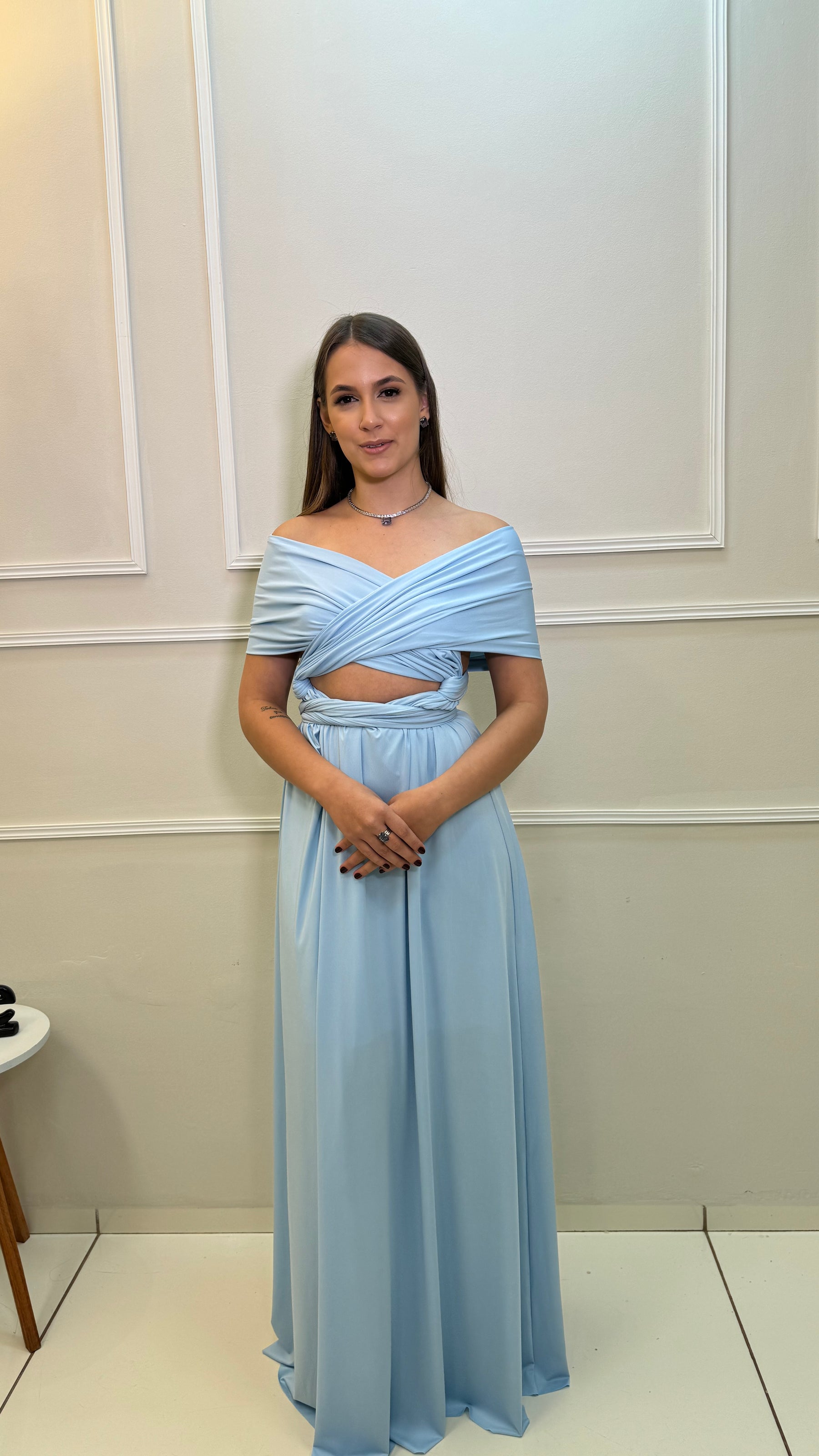 Vestido Longo Azul serenity