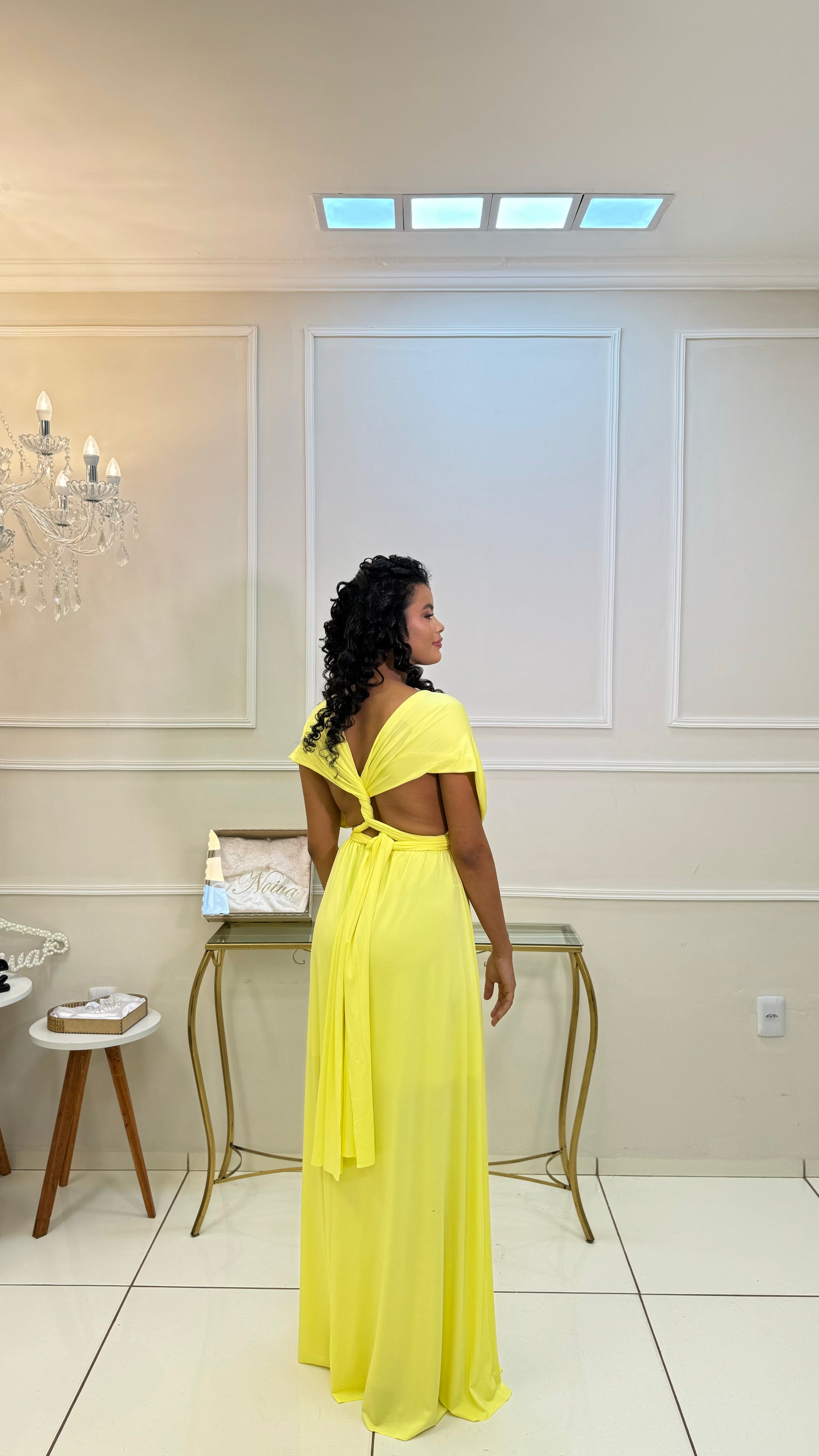 Vestido Longo Amarelo