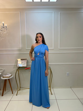 Vestido Longo Azul Claro