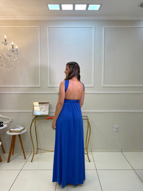 Vestido Longo Azul Bic