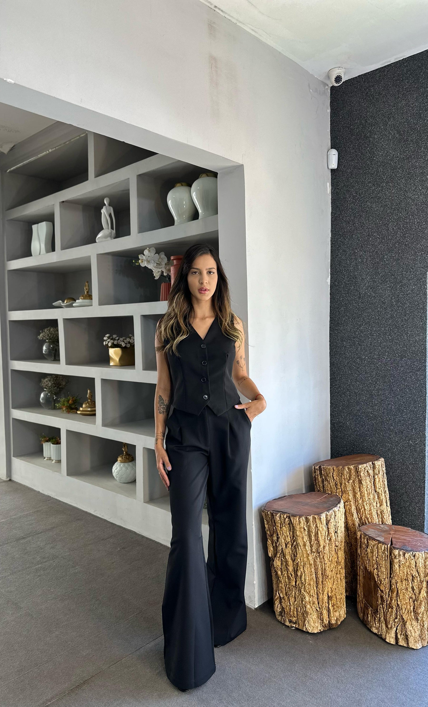 Conjunto alfaiataria Twil  Preto V165