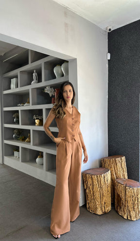 Conjunto alfaiataria Twil Bege V165