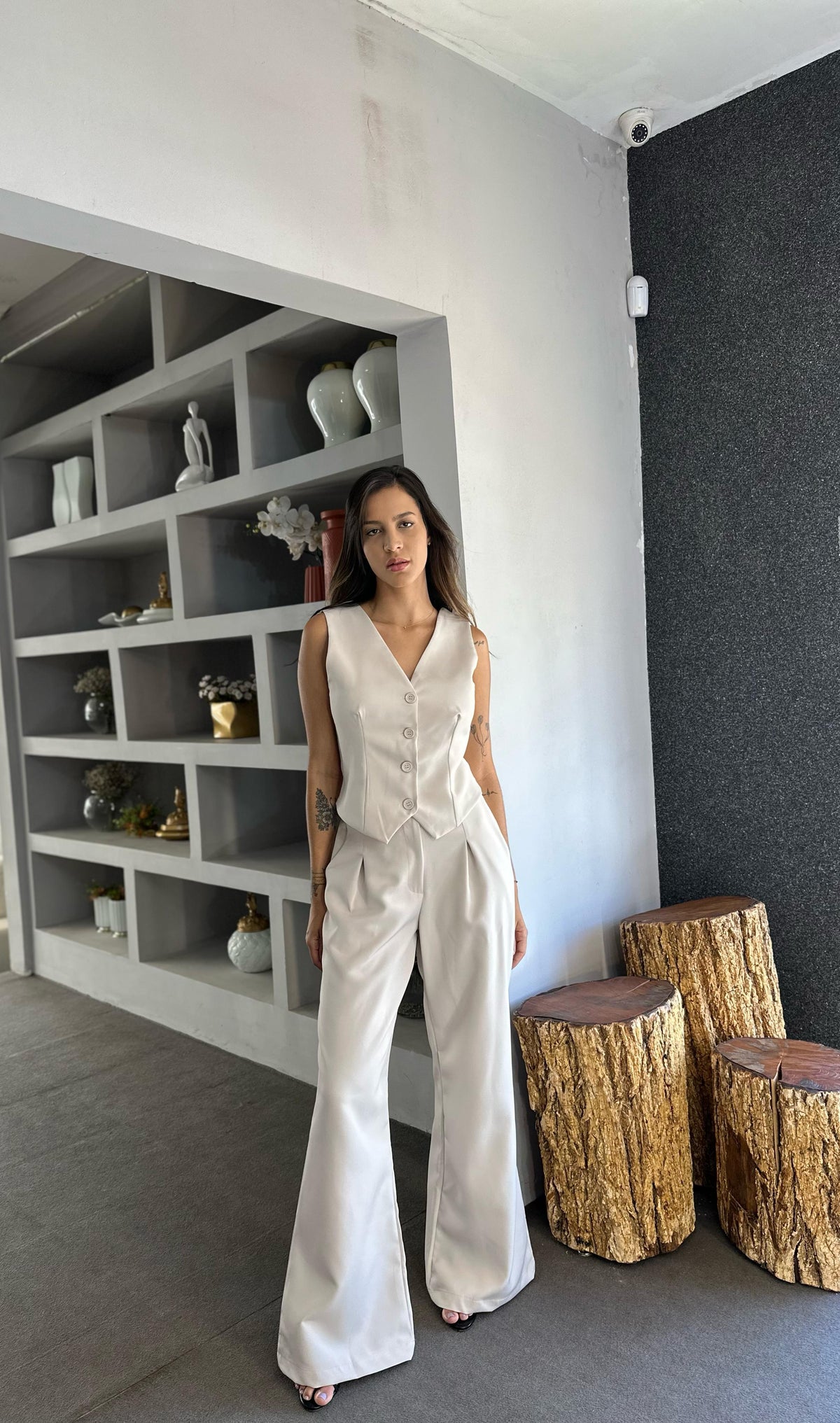 Conjunto alfaiataria Twil Branco V165
