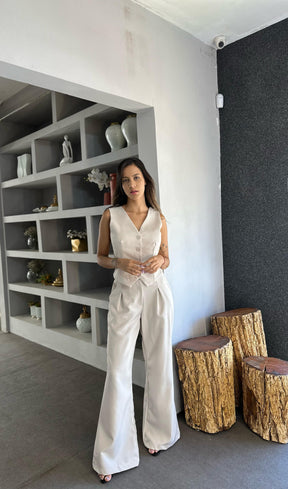 Conjunto alfaiataria Twil Branco V165